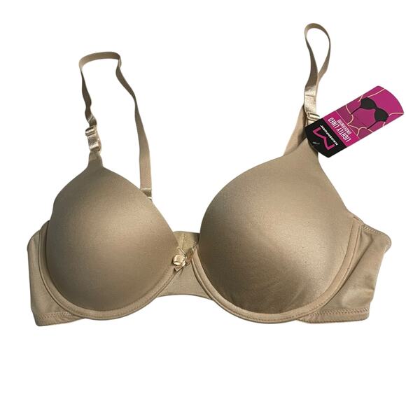 Maidenform Womens Bra Size 38C Lightly Lined Demi T Shirt Bra Underwire Beige - Picture 3 of 10